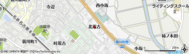 愛知県岡崎市藤川町（北荒古）周辺の地図