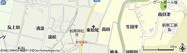 愛知県新城市富永東松尾周辺の地図