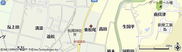 愛知県新城市富永（東松尾）周辺の地図