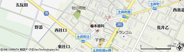 愛知県岡崎市土井町（辻）周辺の地図