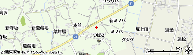 愛知県新城市矢部（ユツリハ）周辺の地図