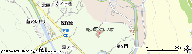 兵庫県川辺郡猪名川町万善東山周辺の地図