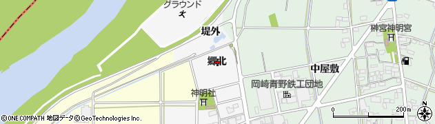 愛知県岡崎市高橋町郷北周辺の地図