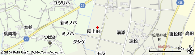 愛知県新城市富永（反上田）周辺の地図