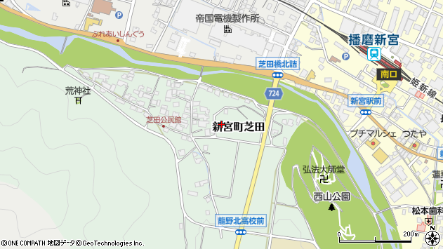 〒679-4316 兵庫県たつの市新宮町芝田の地図
