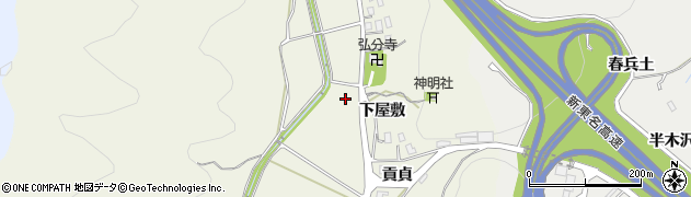 愛知県岡崎市下衣文町前田周辺の地図
