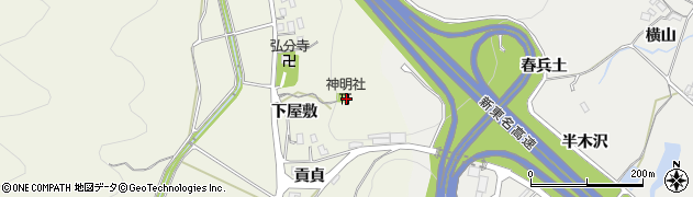 愛知県岡崎市下衣文町下屋敷33周辺の地図