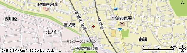 京都府宇治市木幡南端19周辺の地図