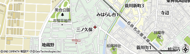 愛知県岡崎市蓑川町（迎畑）周辺の地図