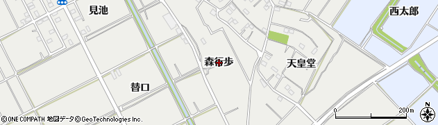 愛知県常滑市金山（森行歩）周辺の地図
