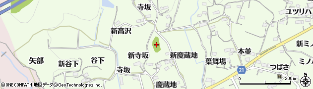 愛知県新城市矢部（慶蔵寺）周辺の地図