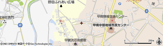 滋賀県甲賀市甲南町竜法師557周辺の地図
