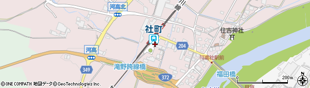 社町駅周辺の地図