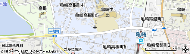 愛知県半田市亀崎高根町周辺の地図