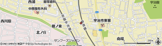 京都府宇治市木幡南端16周辺の地図
