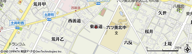 愛知県岡崎市土井町（東善道）周辺の地図
