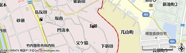 愛知県阿久比町（知多郡）萩（五瀬）周辺の地図