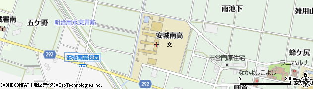 愛知県立安城南高等学校周辺の地図
