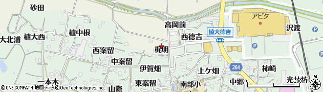 愛知県阿久比町（知多郡）矢高（梶明）周辺の地図