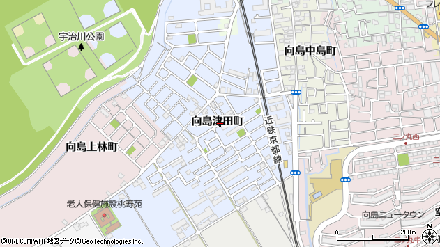 〒612-8154 京都府京都市伏見区向島津田町の地図