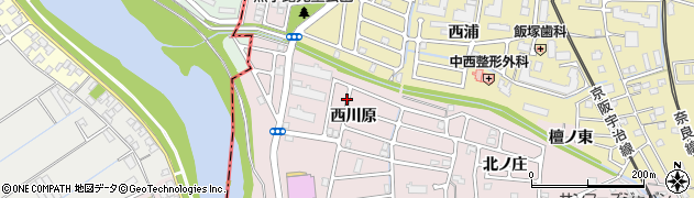 京都府宇治市五ケ庄（西川原）周辺の地図