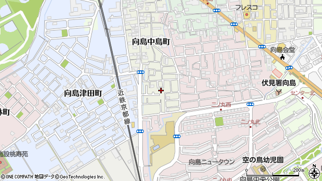 〒612-8113 京都府京都市伏見区向島中島町の地図