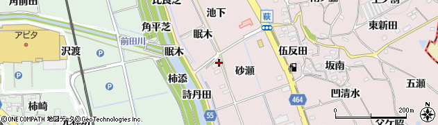 愛知県知多郡阿久比町萩詩丹田周辺の地図