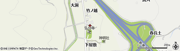 愛知県岡崎市下衣文町下屋敷17周辺の地図