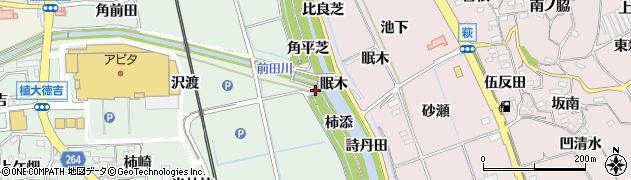 愛知県阿久比町（知多郡）植大（柿添）周辺の地図
