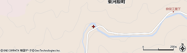 愛知県岡崎市東河原町（八子）周辺の地図