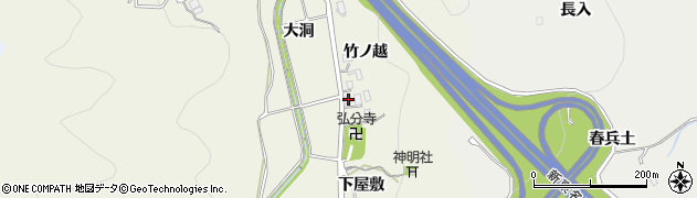 愛知県岡崎市下衣文町下屋敷22周辺の地図