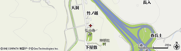 愛知県岡崎市下衣文町下屋敷21周辺の地図
