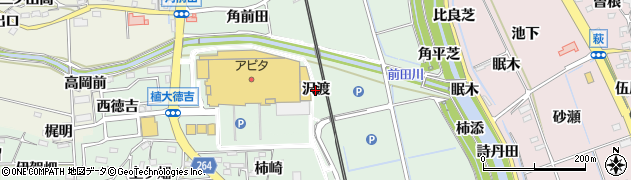 愛知県阿久比町（知多郡）椋岡（沢渡）周辺の地図
