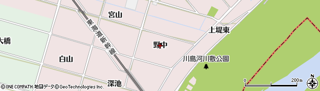 愛知県安城市川島町（野中）周辺の地図