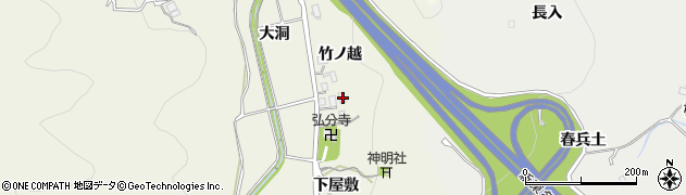 愛知県岡崎市下衣文町下屋敷20周辺の地図
