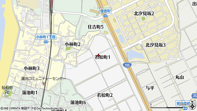 〒479-0851 愛知県常滑市若松町の地図