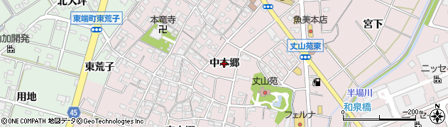 愛知県安城市和泉町（中本郷）周辺の地図
