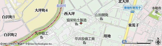 愛知県安城市東端町中大坪周辺の地図