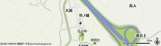 愛知県岡崎市下衣文町下屋敷23周辺の地図