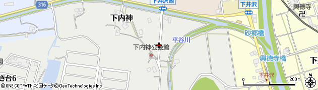 兵庫県三田市下内神周辺の地図