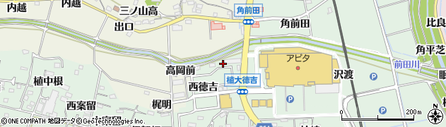 愛知県阿久比町（知多郡）植大（高徳吉）周辺の地図