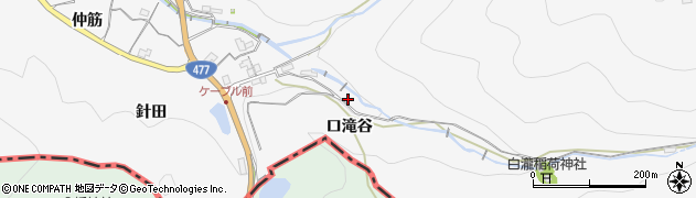 兵庫県川西市黒川（口滝谷）周辺の地図