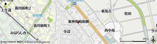 愛知県岡崎市岡町（東神馬崎南側）周辺の地図