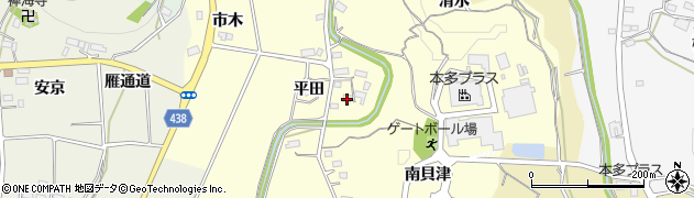 愛知県新城市大宮（平田）周辺の地図