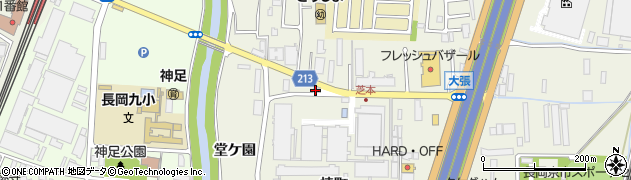 京都府長岡京市神足（芝本）周辺の地図