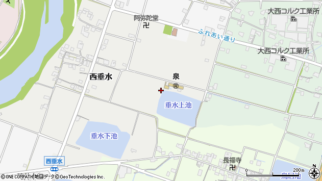 〒673-1455 兵庫県加東市西垂水の地図