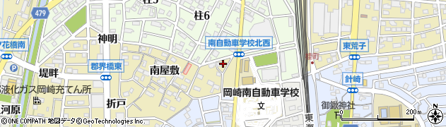 愛知県岡崎市柱町（東浦）周辺の地図