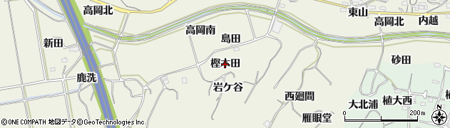 愛知県阿久比町（知多郡）矢高（樫木田）周辺の地図