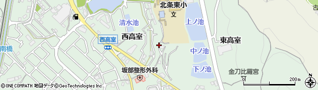兵庫県加西市北条町（西高室）周辺の地図