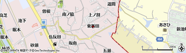 愛知県阿久比町（知多郡）萩（東新田）周辺の地図